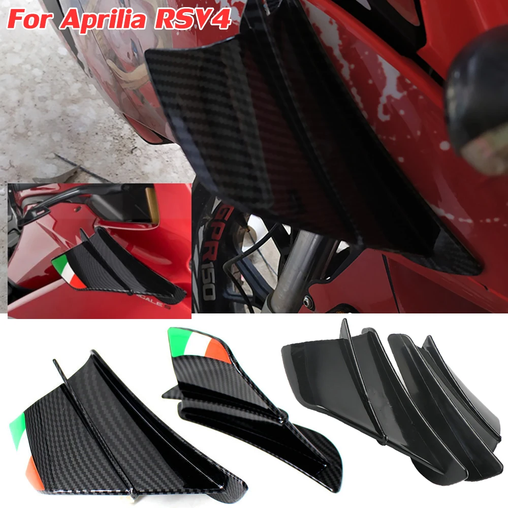 

For Aprilia RSV4 R RS4 125 09-2019 2020 2021 2022 RSV4R Winglet Aerodynamic Wing Kit Spoiler Motorcycle Accessories Carbon Fiber