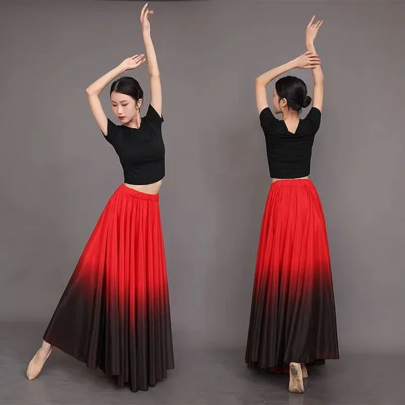 Vestidos de baile Flamenco español para mujer, faldas de baile puesta en escena, trajes de 360/540/720 grados, Vestido femenino