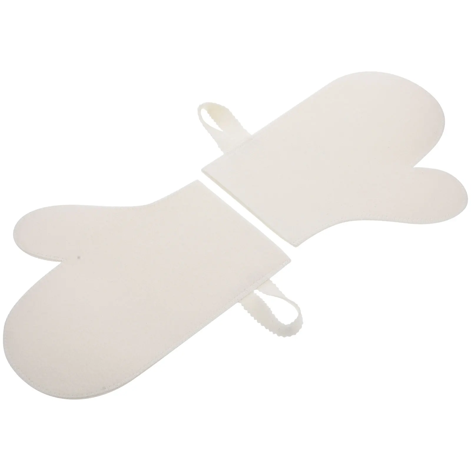 

2pcs White Gray Insulated Felt Gloves for Shower Sauna Bath Tools Exfoliating Mitts Massage Gloves Body Scrubbing Bath