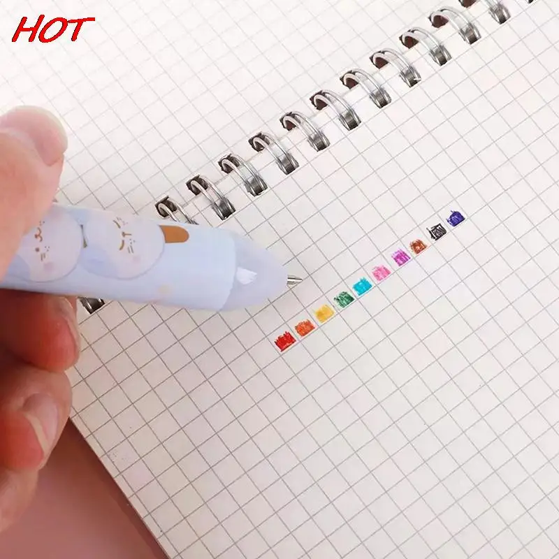 1pc 10 Farben kawaii Katze Kugelschreiber kreative Cartoon einziehbare mehrfarbige Kugelschreiber Markierung Stift Schule Büro Briefpapier