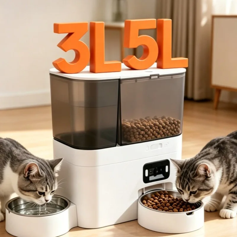 2-in-1 Pet Feeding Water Dispenser Smart Automatic Feeder WIFI Regular Quantitative Pet Food Dispenser Cat Dog Video Voice