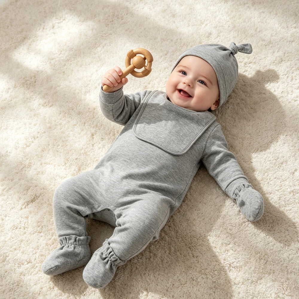 Baby Clothing Outfits Boys Girls Newborn Baby Gifts Toddler Romper Sets Cotton Hospital Set Cute Yellow Red Long Sleeve Clothes