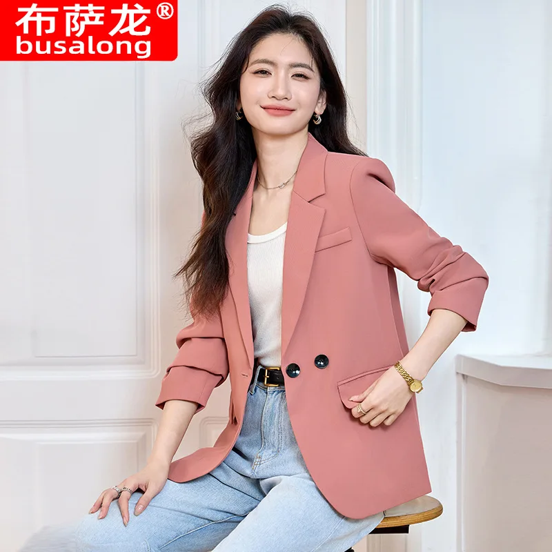 

2025Новый стильный модный костюм, повседневный женский профессиональный пиджак с длинными рукавами, официальная куртка, рабочая одежда859