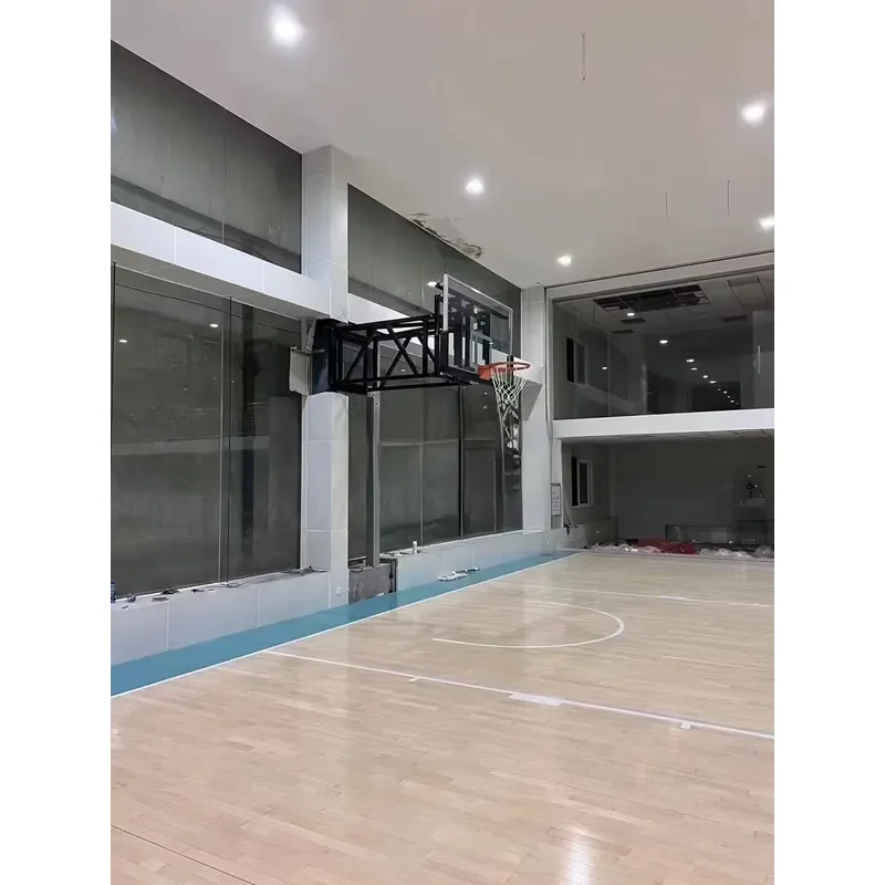 Wall Mounted Basket Stand Retractable Basketball Hoop System