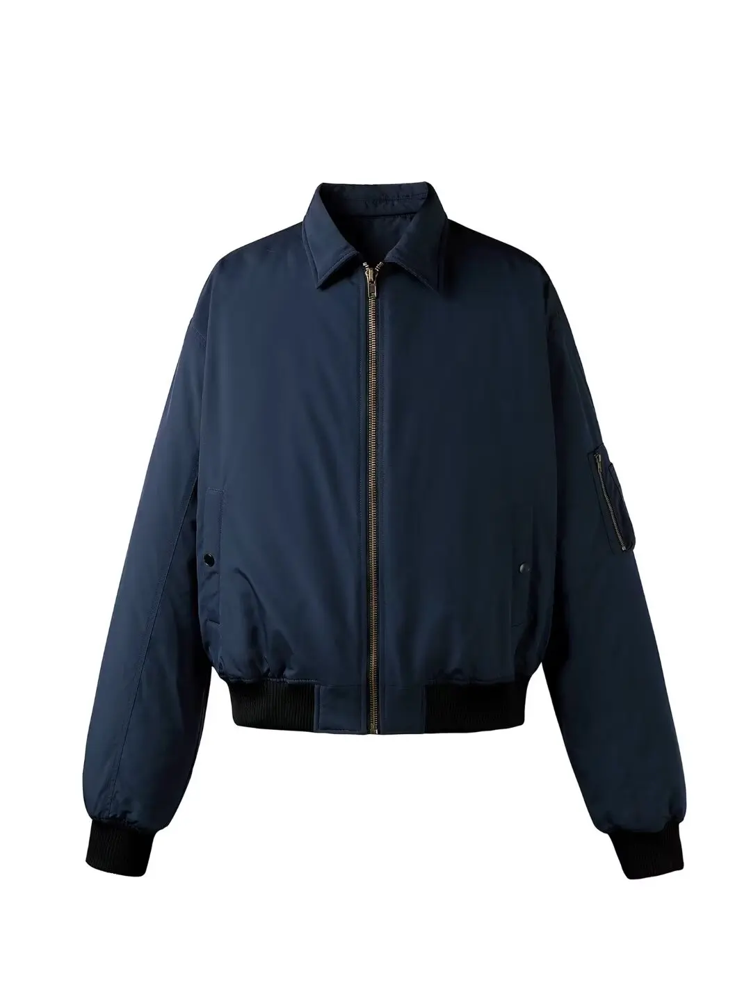 

Spring Vintage Collar Jaet Men's Trendy Casual Workwear Slim Fit Outerwear Top Youth ular Anti-Wrinkle Long Sve Zipper