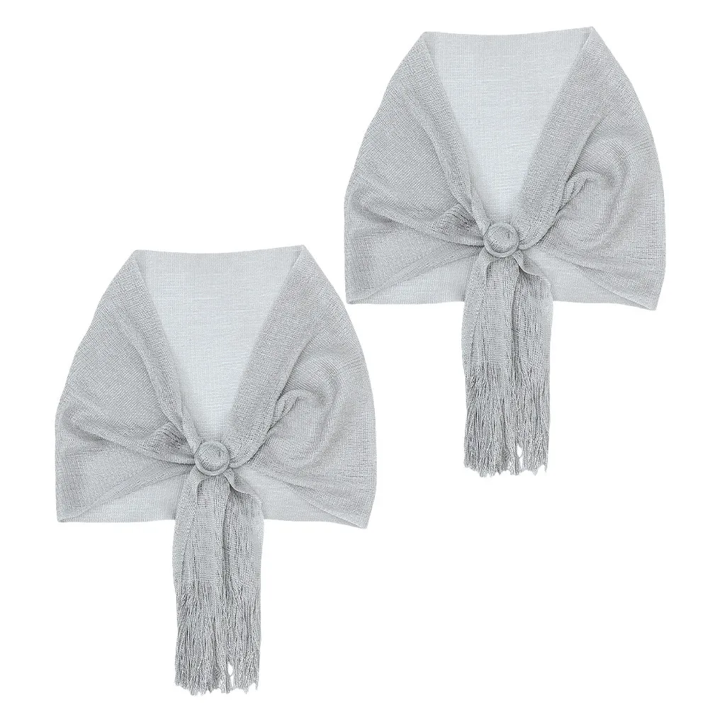 

2Pcs Elegant Bridal Mesh Shawl Lightweight Scarf Wrap for Wedding Dress Bridesmaid Formal Evening Gown Party Prom Event