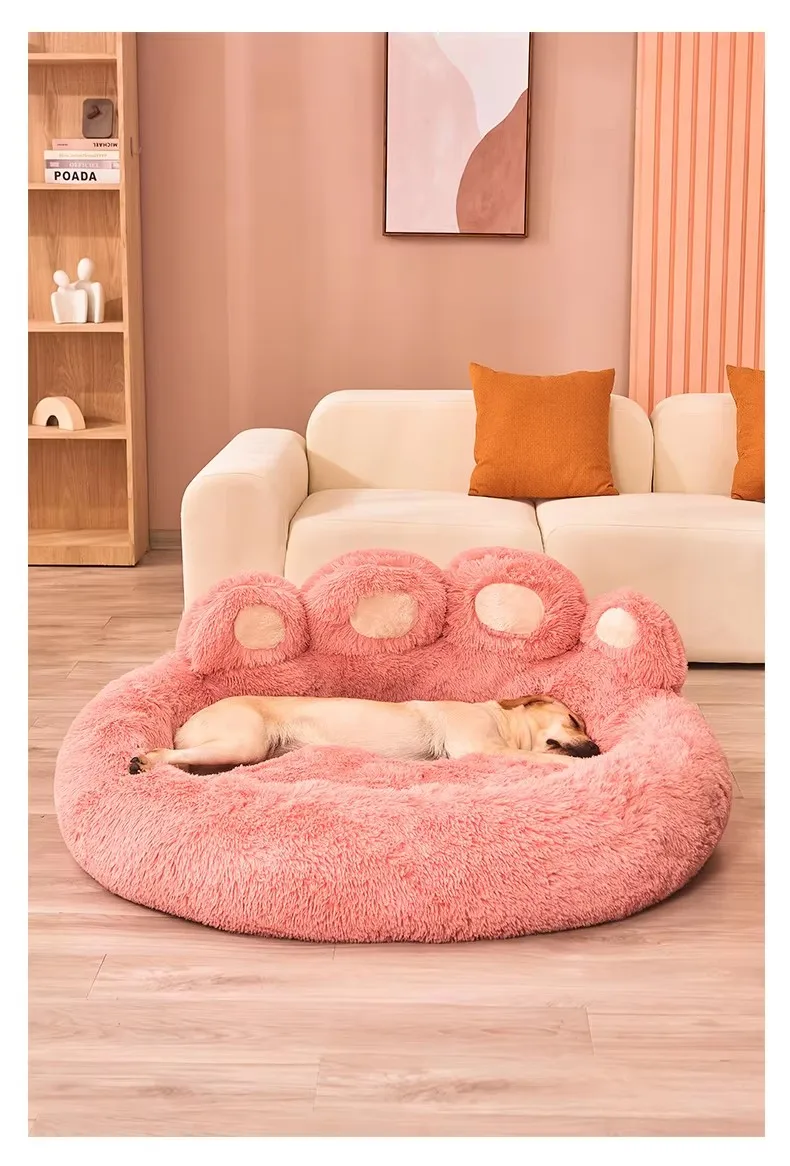 Großes Weiches Plüsch-Kennel-Kissen-Bett für Kleine Haustiere, Warme und Gemütliche Matte Ideal für Welpen, Katzen und Hunde – Detail 7
