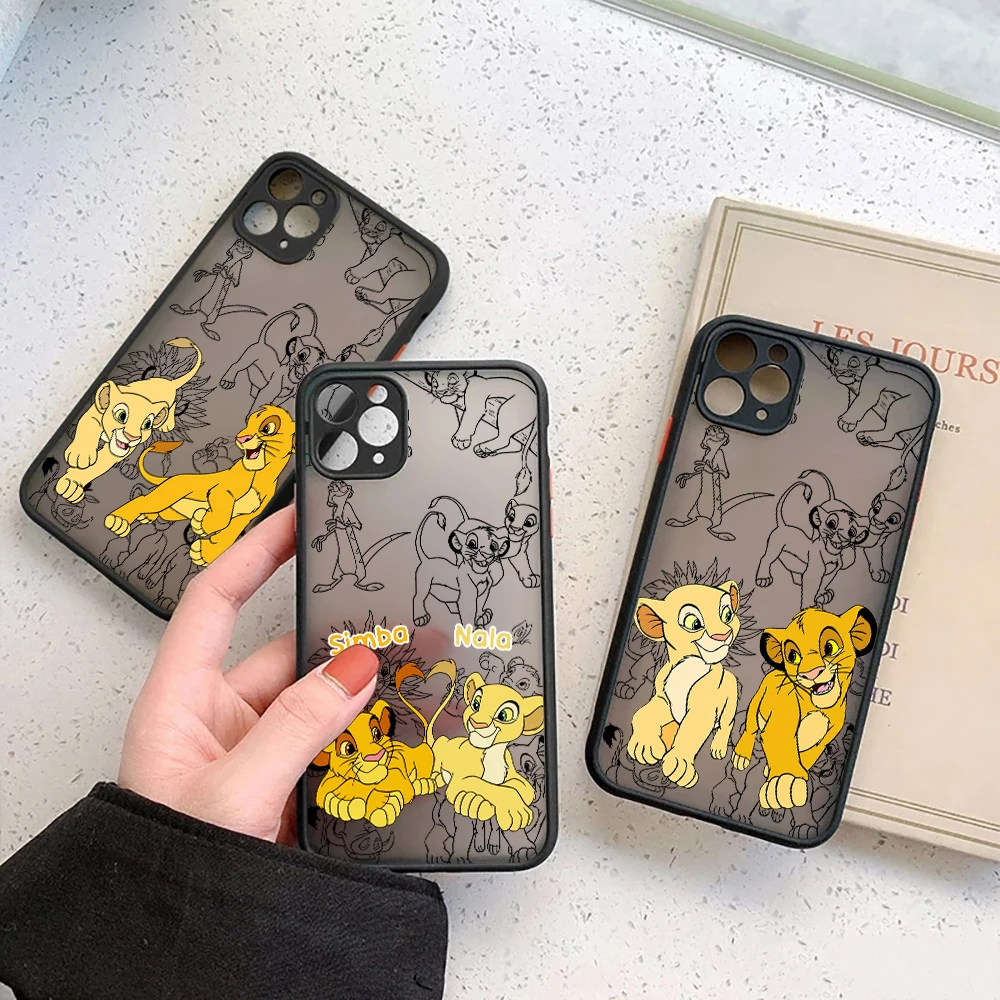 The Lion King Phone Case For iPhone 16 15 14 13 Pro Max 12 11 Pro SE2020 X XS 7 8 Plus Anime Disney Matte Funda Clear Back Cover