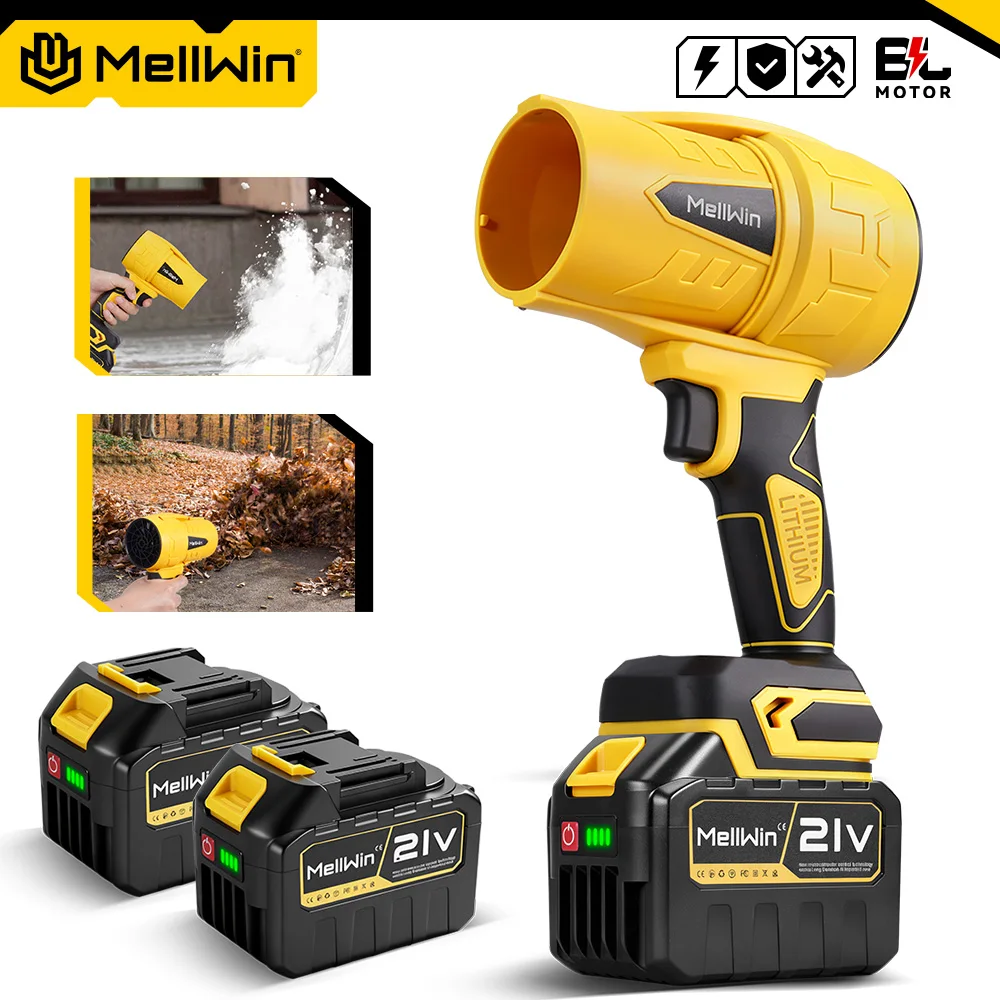 MELLWIN 300000 tr/min ventilateur Turbo électrique sans brosse souffleurs Jet violent ventilateur de feuilles portatif soufflage de poussière pour broches de batterie Makita 18V
