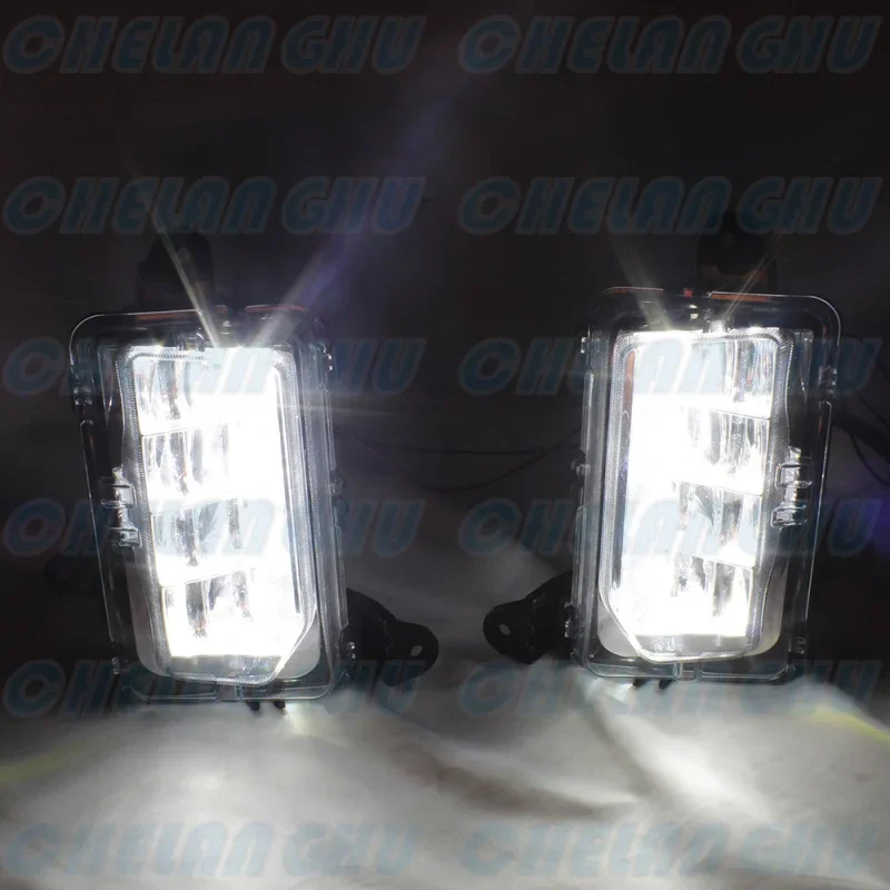 For GMC Sierra 2019 2020 2021 Car accessories 1 Pair Front Bumper LED Fog Lights Lamp 84513246 84513247