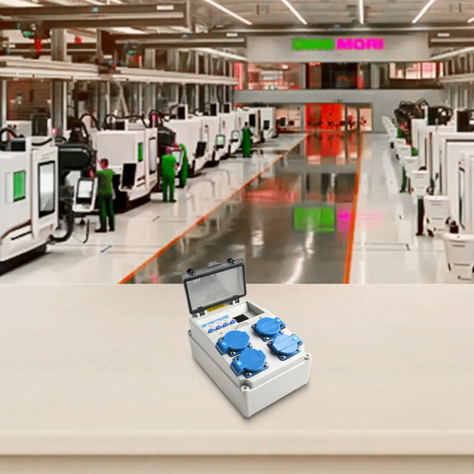 IP65 Power Distribution Box Construction Power Distribution Box European Standard Sockets Temperature Resistance