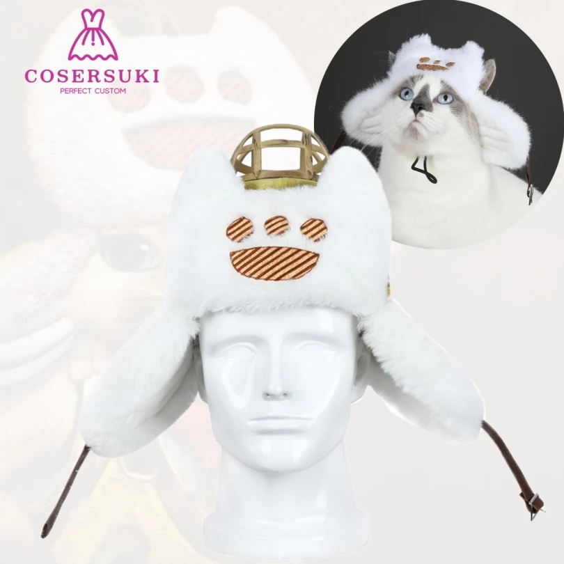 

MHWilds Felyne Palico Hat Cosplay Accessories Halloween Prop Ornament