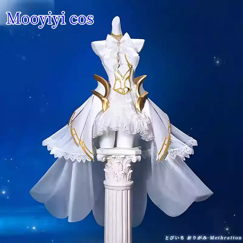 

Game Date a live 2025 Newly Mooyiyi cos Tobiichi Origami Cosplay Costume Halloween Christmas Role Playing S-XL white Dress