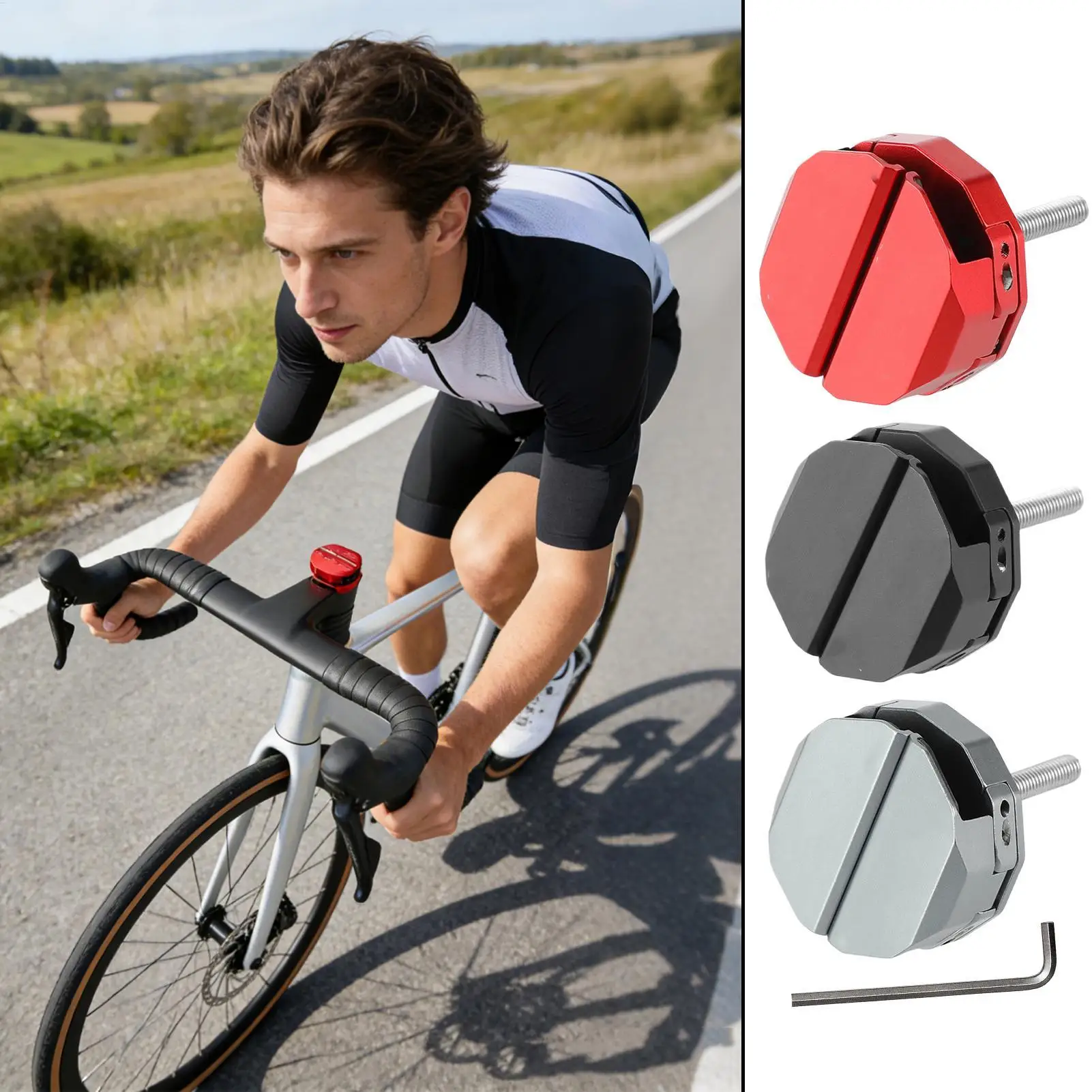 Bike Phone Holder Vibration-Resistant Bracket Landscape Portrait Bike Cell Phone Mount For Stem For Mountain Road Commuting