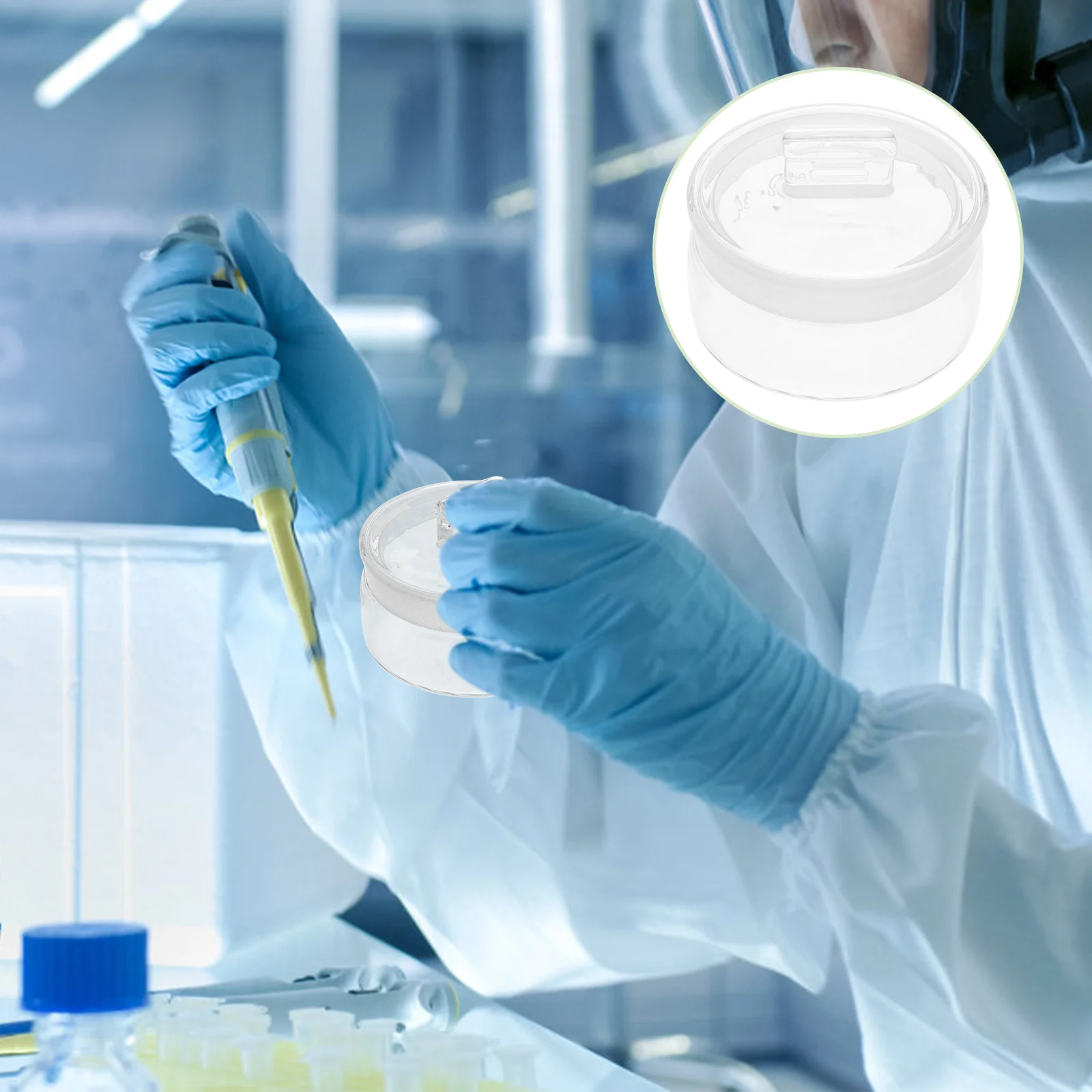 Flat Weighing Bottle Pill Container Small Glass Compression Packaging Cube Lab Erlenmeyer Flasks Packing Cubes