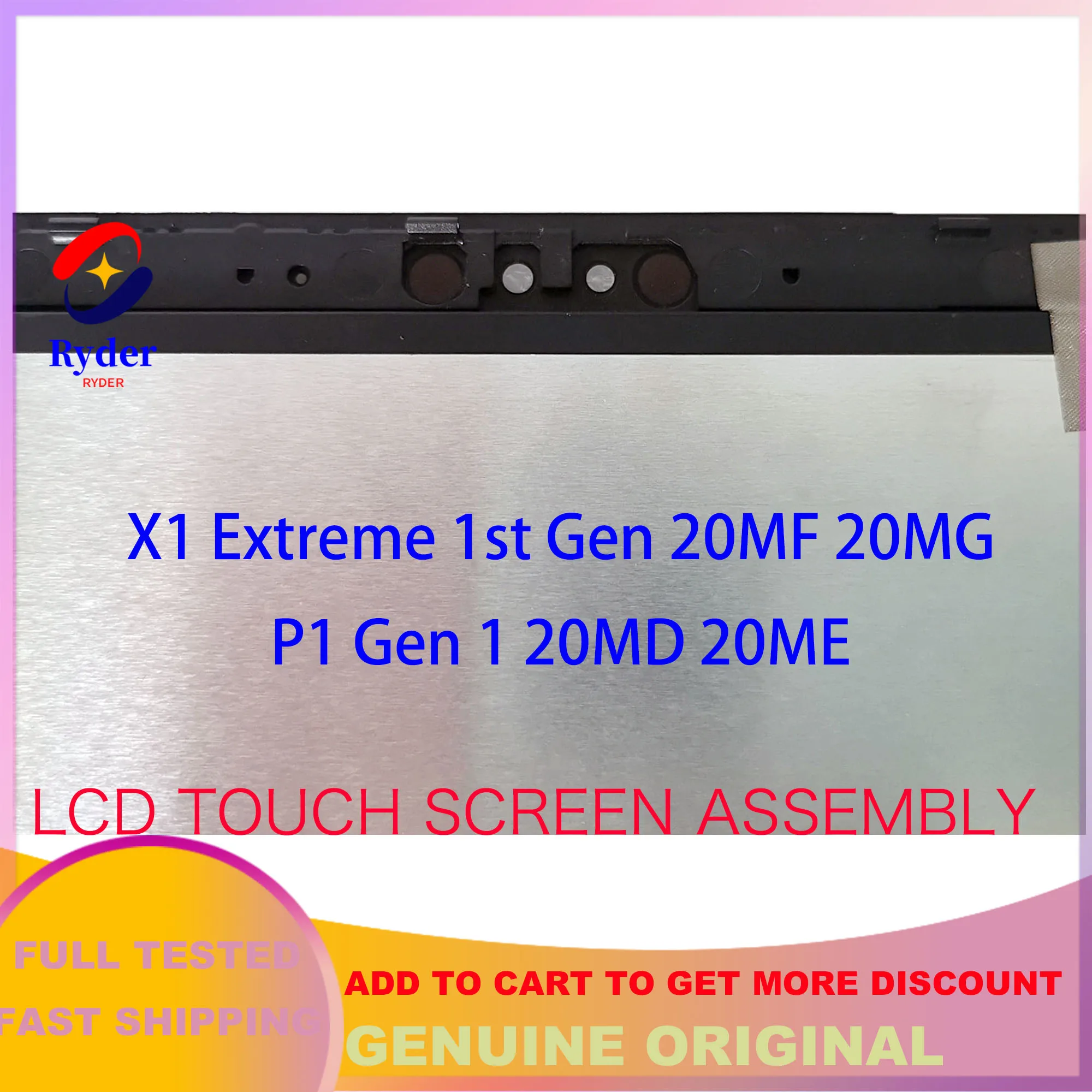 15.6นิ้ว LCD Touch Screen Digitizer Assembly 01YU648 UHD 4K สำหรับ Lenovo ThinkPad X1 Extreme 1st Gen 20MF 20MG P1 Gen 1 20MD 20ME