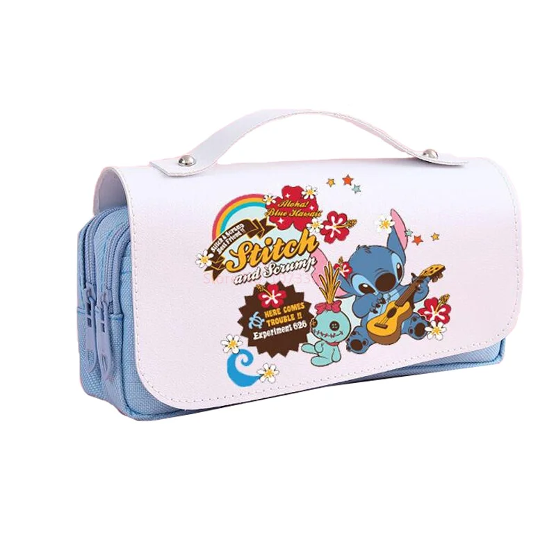 Disney Stitch Anime Series Cute Pencil Case Pencil Case Pencil Case Student Middle School Students Simple Large Space Cartoon