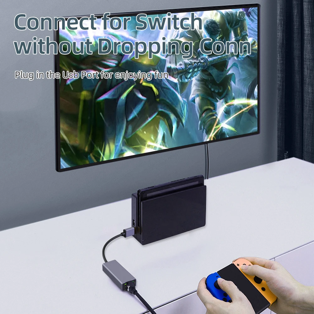 USB C-이더넷 어댑터 알루미늄 합금 기가비트 USB 어댑터 (노트북, 맥북 프로, 닌텐도용) 1000Mbps USB 랜 RJ45 네트워크 카드