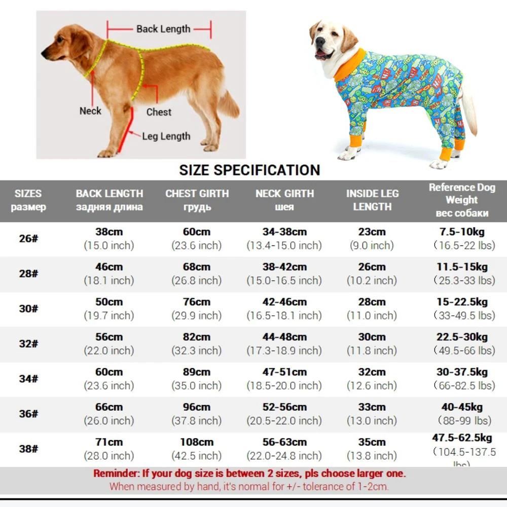 Dog Long Sleeve 4 Legs Pajamas For Surgery Recovery Anti Licking Wound Care Onesie Stretchy Fabric Soft Cotton Pet Jumpsuit