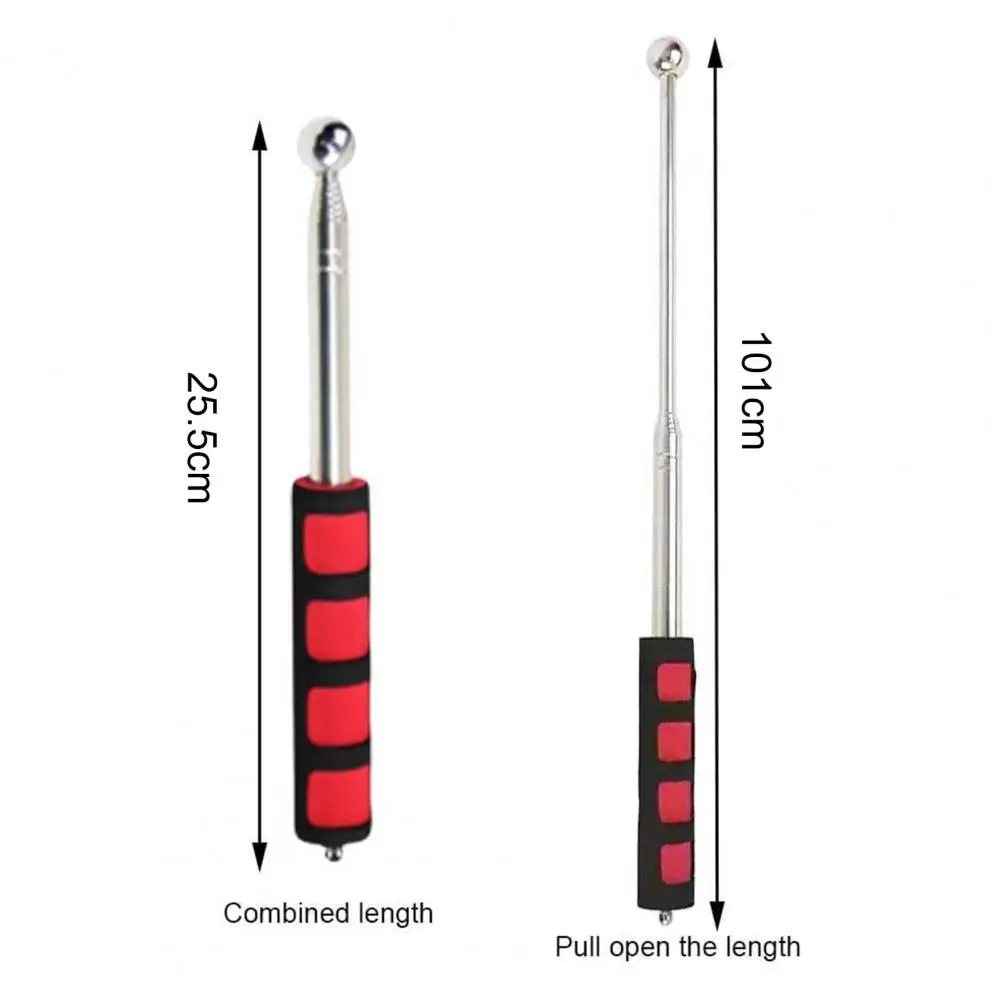 Retractable Sound Detection Hammer 98 Cm Folding Hammer Telescopic Drum Hammer Stick for Self-defense Trekking Pole for Drummers