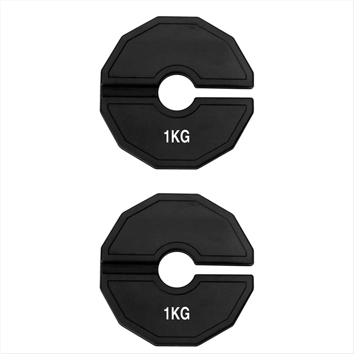 ABME New 2PCS 1KG Gym Micro-Plates Dumbbell Fractional Weight Plate Rubber Fractional Weight Plates Add-on Change Black
