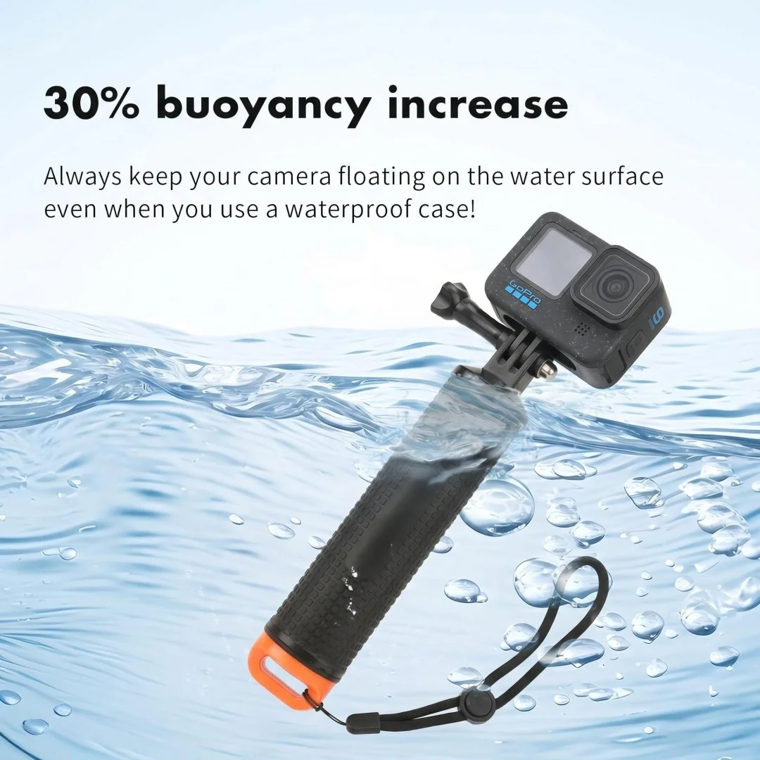 Floating Hand Grip Handle for Gopro Hero 13 12 11 10 9 8 7,Waterproof Buoyant Selfie Stick Monopod Handheld Pole for Dji Osmo Ac