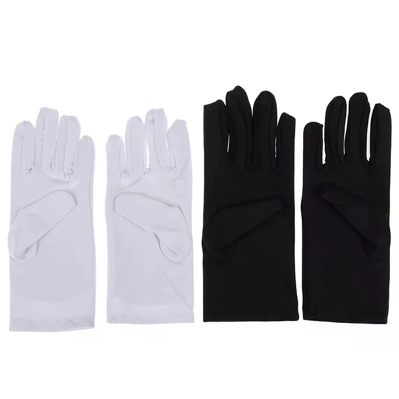 1Pair Cotton Gloves Soft Moisturizing Overnight Eczema Cloth Gloves Stretch Washable Jewelry Inspection Working Gloves