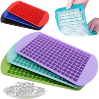 Square ice cube mold for whiskey cocktail wine bar bartending ice maker silicone ice grid