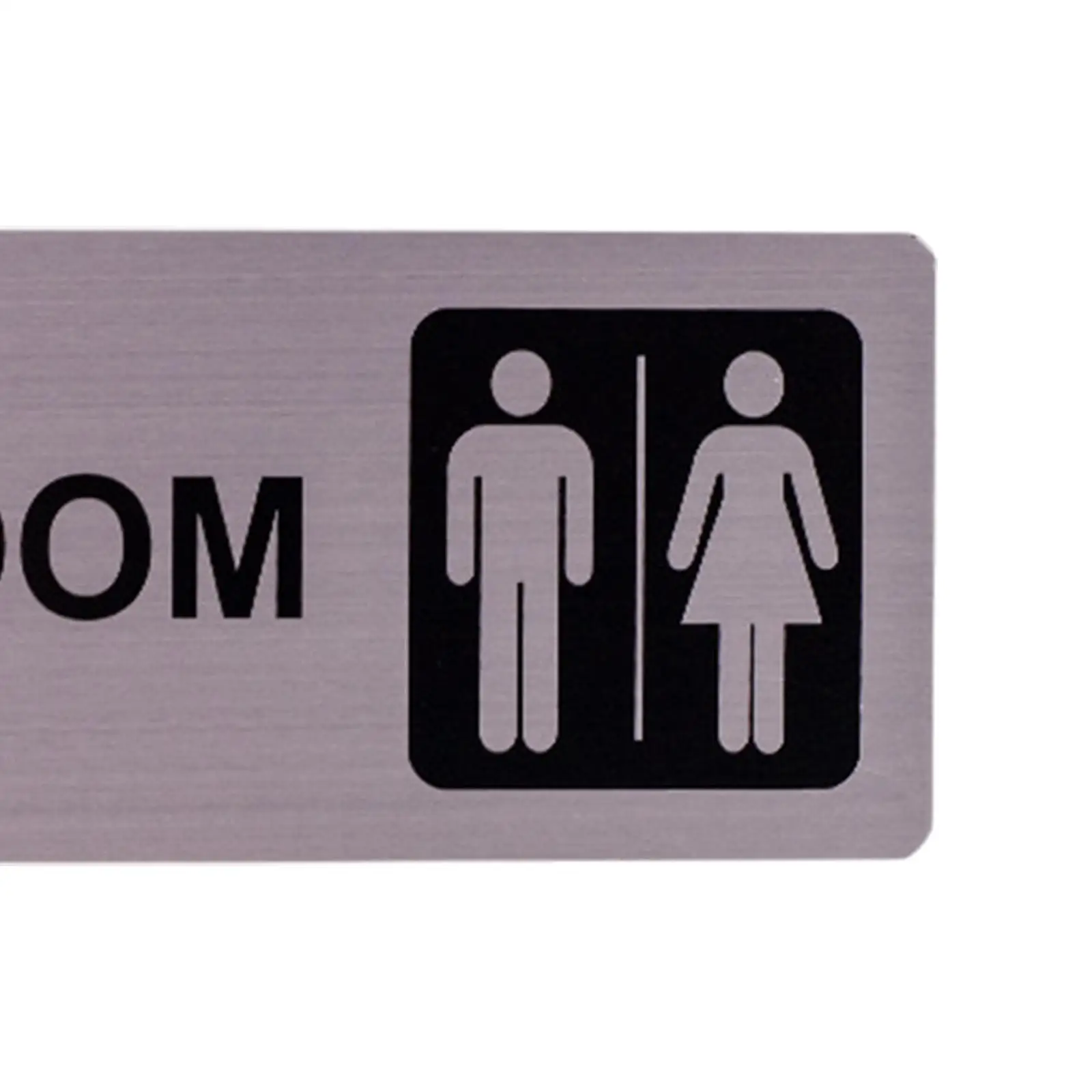 Modern Bathroom Sign Self Adhesive Toilet Indicator Metal Door Label Compact Size for Cafe Store Shopping Center