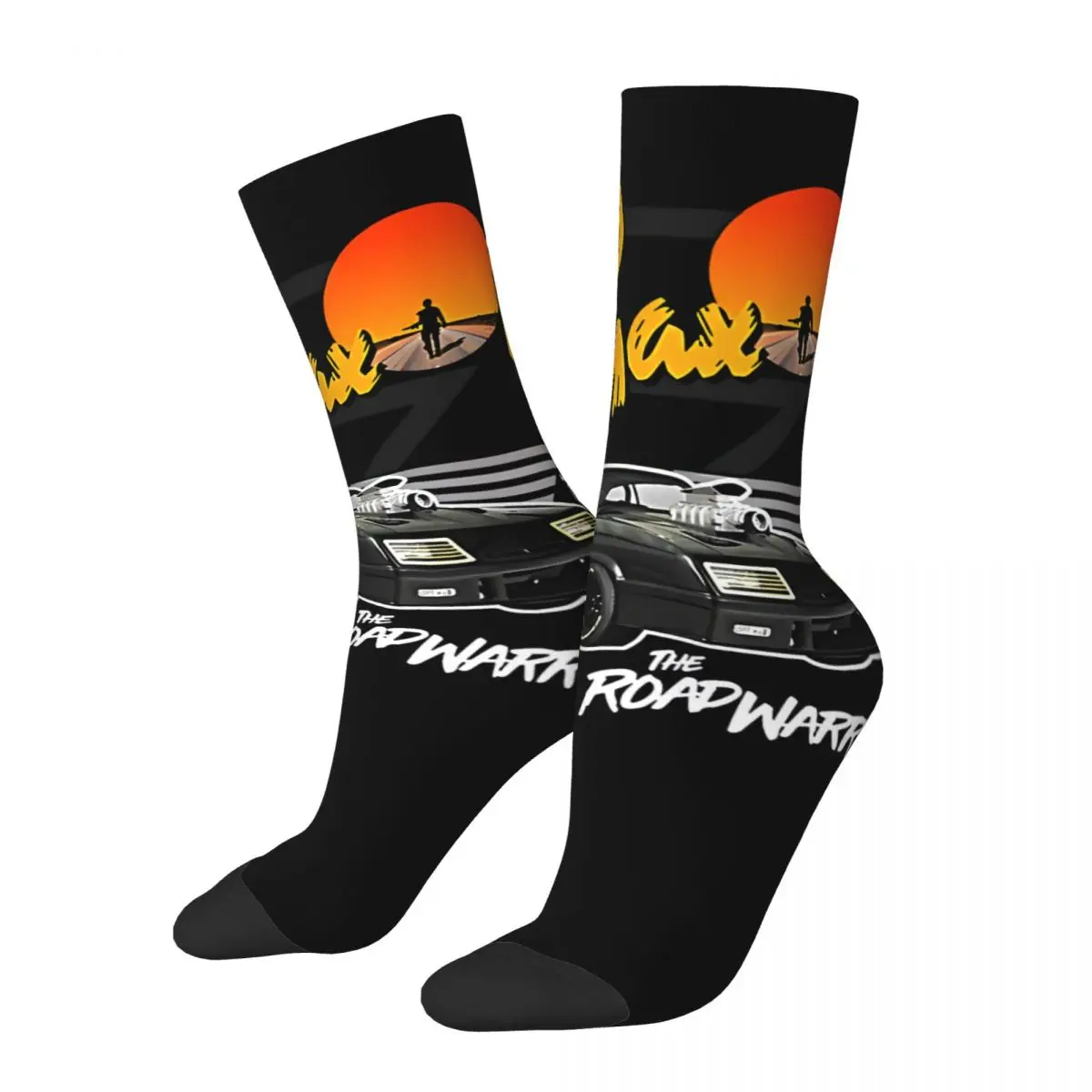 Funny Crazy Sock for Men Robust Hip Hop Harajuku Mad Max V8 Interceptor Happy Quality Pattern Printed Boys Crew compression