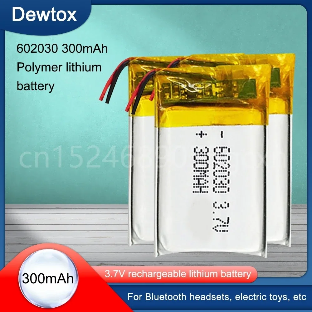 Bluetoothスピーカー用Li-po充電式バッテリー,リチウムポリマー,タコグラフ,3.7v,300mah,602030