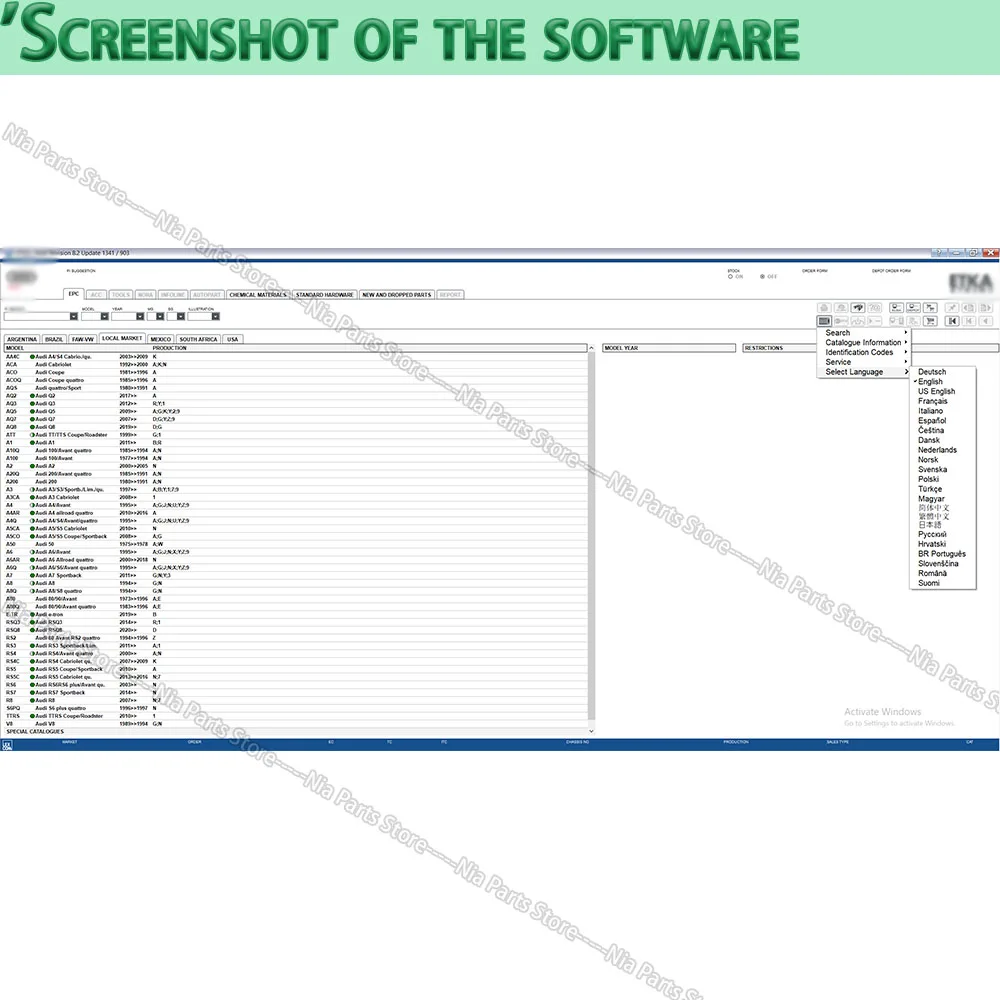 8.2 ETKA VM Auto Repair Software etk.a V8.2 car tools ET-KA 8.2 for A-udi for V-W Group Vehicles Electronic Parts Catalog auto