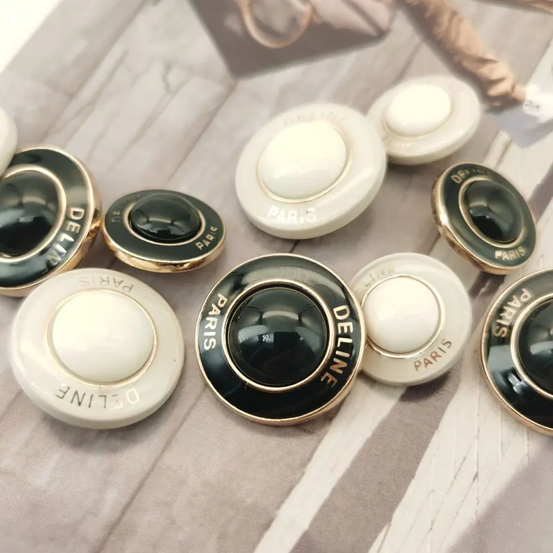 High-end Smooth Pearl Decorative Metal Buttons For Clothing Coat Diy Sewing Supplies Accesories Sewing Buttons Wholesale 6pcs