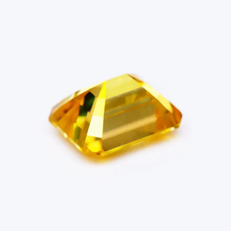 Moissanit Smaragdschliff Goldgelber Edelstein Laborgezüchteter Diamant DIY Charms Schmuckherstellung mit Zertifikat – Detail 5
