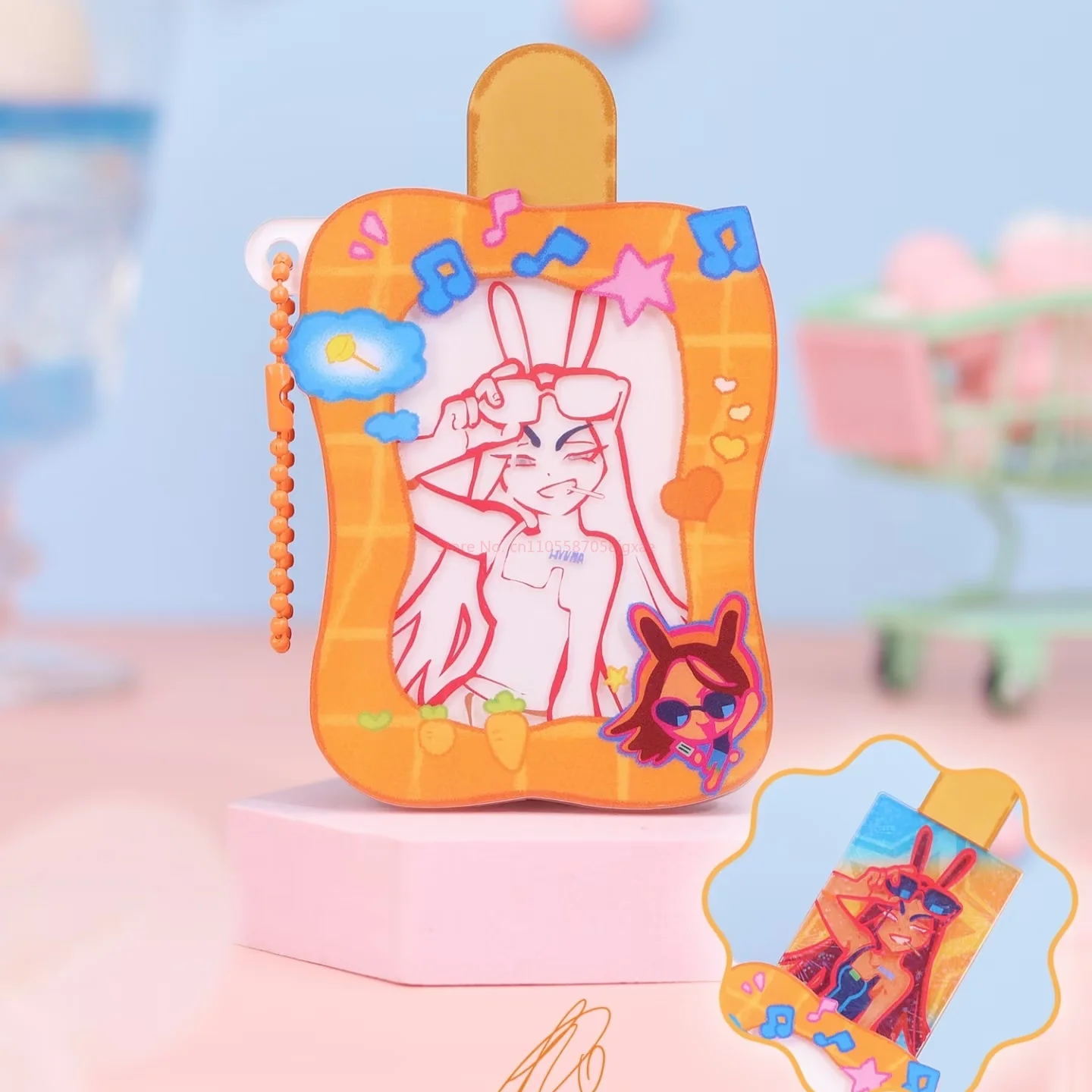 Nueva oferta, abalorio de helado acrílico de la serie Alien Stage Rabbit, decoración de escritorio de Ivan, regalos de cumpleaños de alta calidad