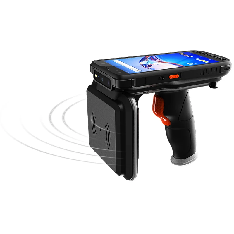 20m long range 2D UHF RFID handheld reader android OS terminal Rugged PDA for UHF ear tag free SDK