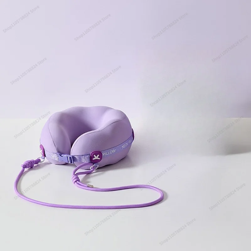 For u-shaped pillow Neck pillow Travel portable conspicuous bag Neck  Memory cotton U-shaped Neck cervical spine