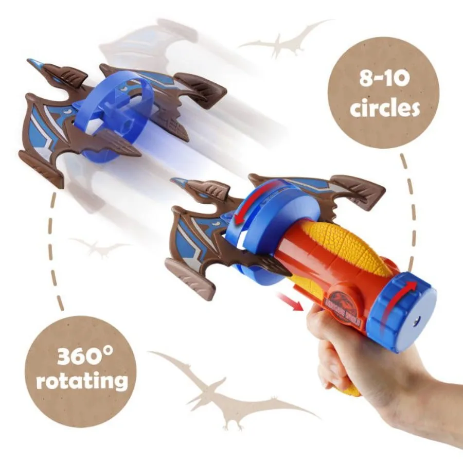 Avión lanzador de cohetes de juguete con objetivos de dinosaurios, juegos de disparos de pterosaurio de espuma para juguetes al aire libre, catapulta para niño de 5, 6, 7 y 8 años