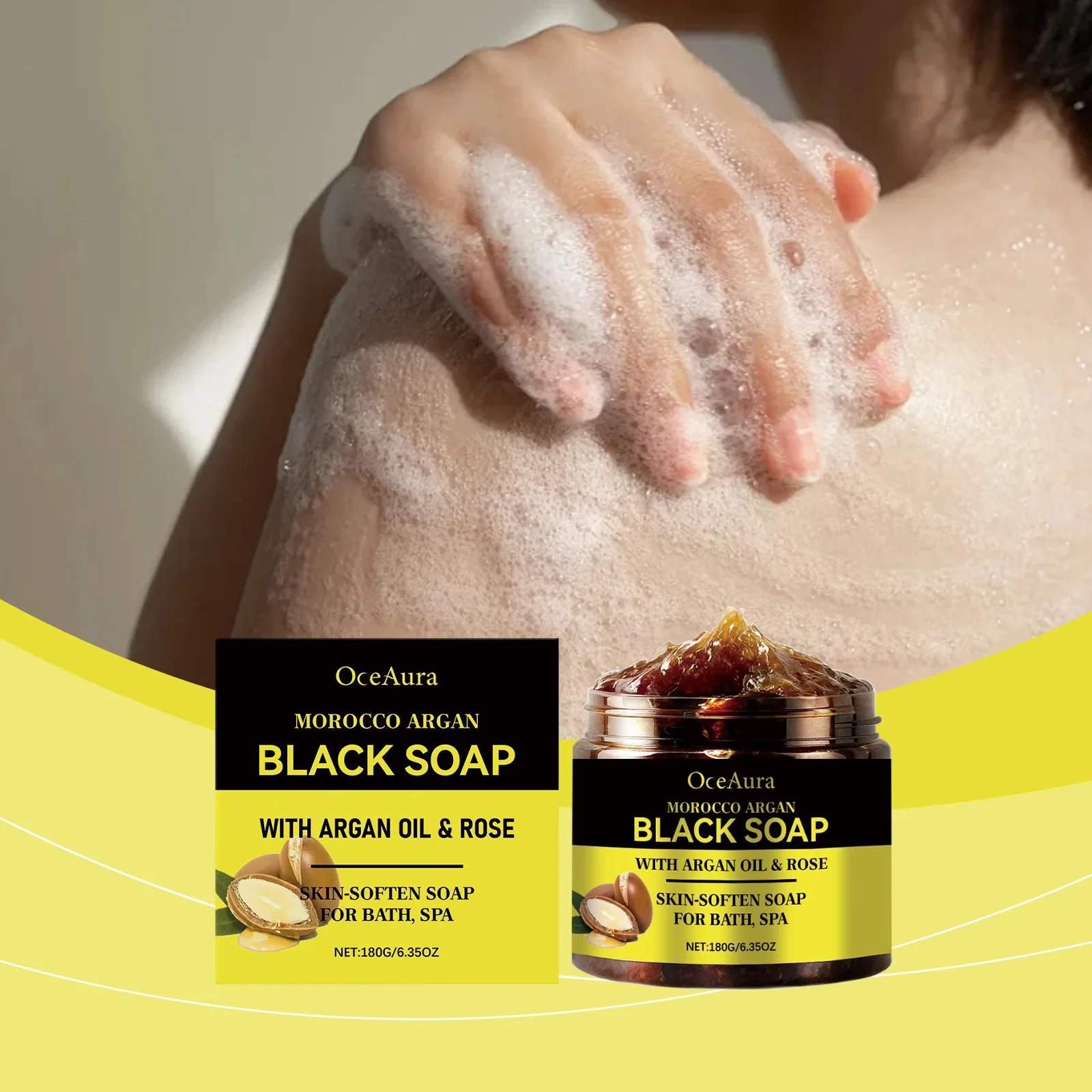 

Мыло для очищения кожи - 180 г. Мягкое отшелушивание, удаление загрязнений и грязи, питание кожи, удержание влаги, для ежедневного домашнего использования.