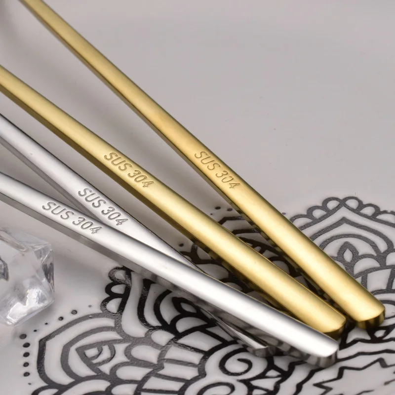 1PC stainless steel long-handled stirring spoon, Japanese thickened matte coffee spoon, bar dessert ice spoon