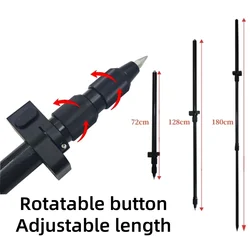 Carbon Fibre Pole 72-180cm Telescopic Centering Pole Portable RTK GPS Prism Pole Surveying Rod Aluminum Alloy 5/8x11 Thread