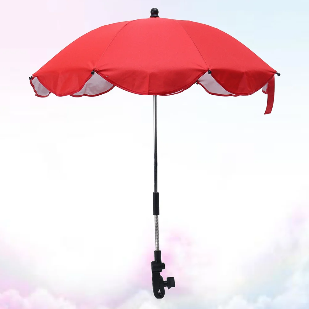 

Baby Stroller Umbrella Light Blue 35.5cm 8 Ribs Flexible Base Adjustable Clamp Uv Protection Sun Shade for Pram Buggies Outdoor