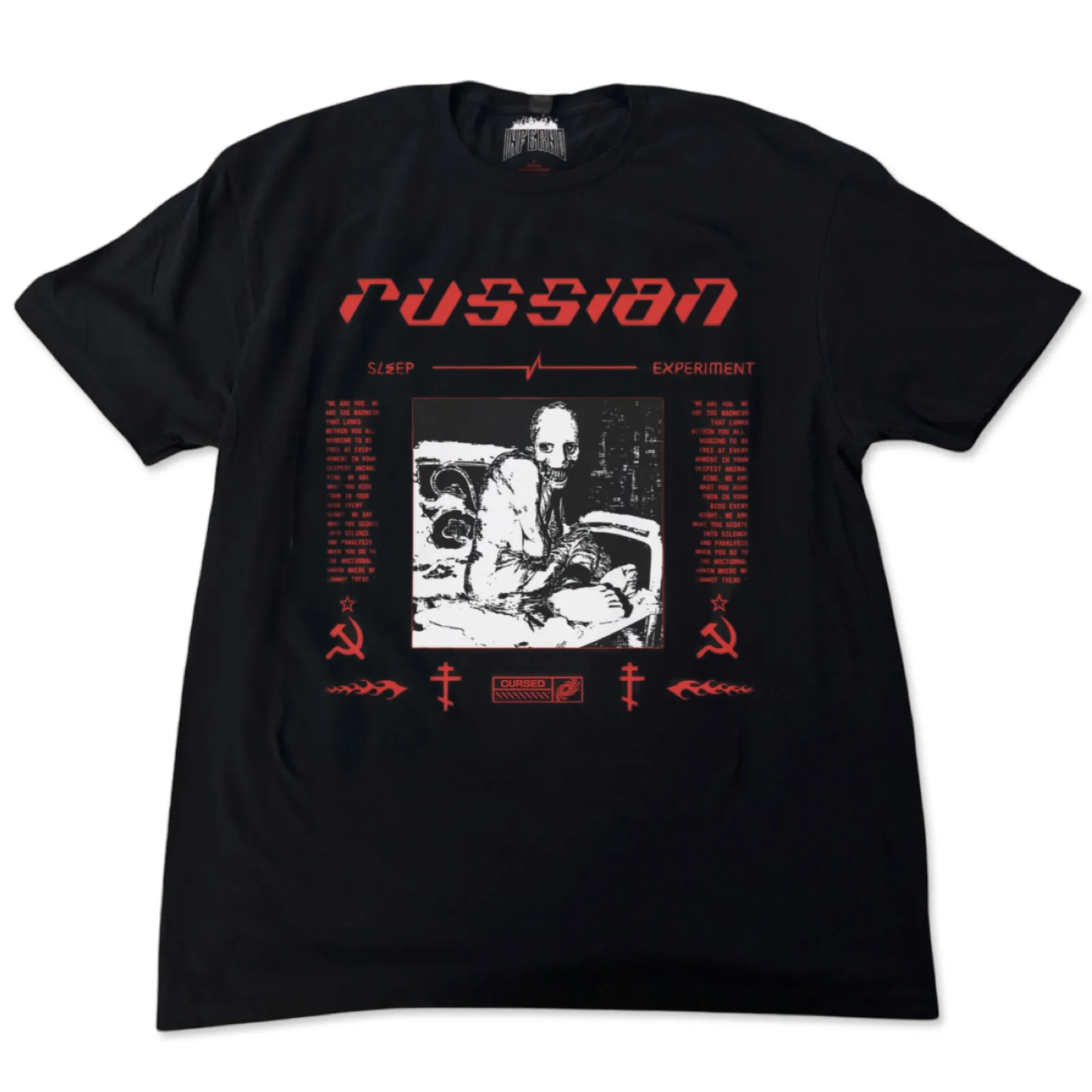 

Russian Sleep Experiment Shirt, Y2K Shirt, Gothic shirt, Horror shirt Mens Shirt