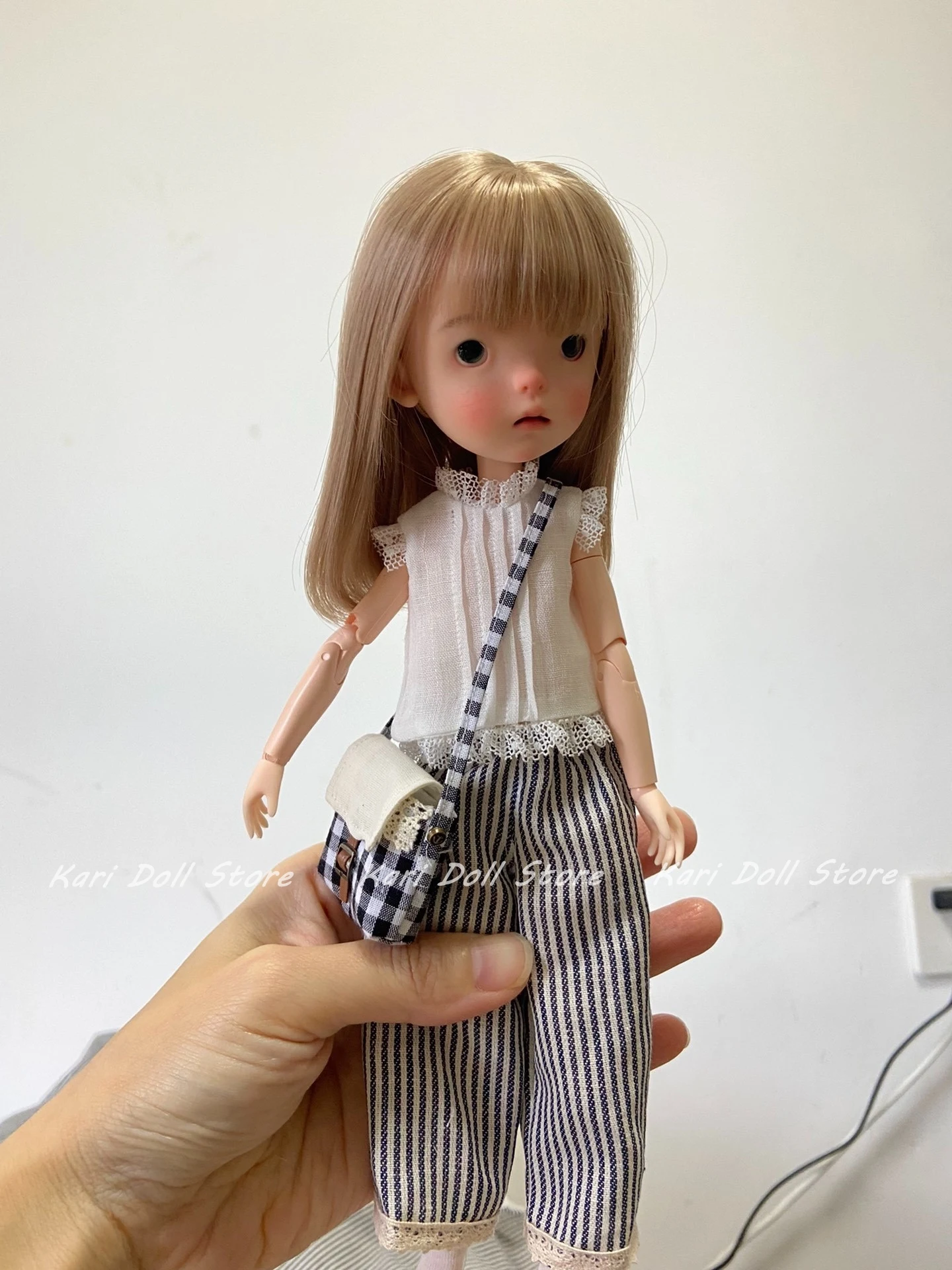 Kari Doll Clothes and skirts 2025 Sleeveless top striped pants baby suit for Landazz Landoudou Doll