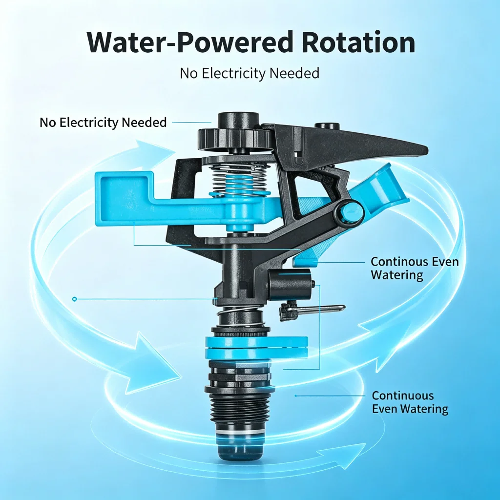 For outdoor Lawn Irrigation Sprinkler with 360 Degree Auto Rotation for Roof Cooling Wide Coverage 24m Diameter