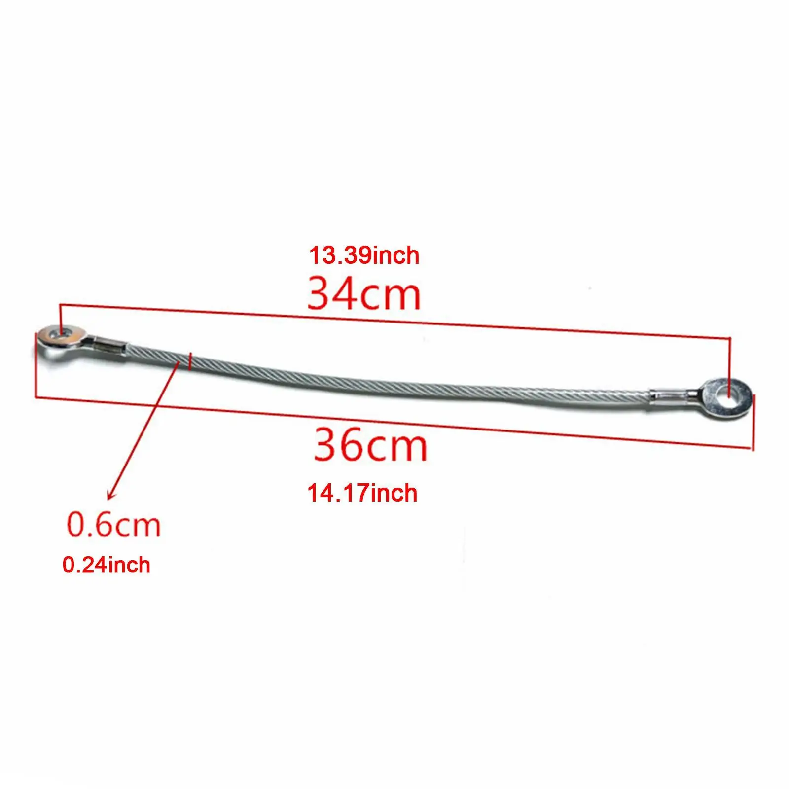 جزء آلة السائر المنزلي محرك هيدروليكي قوي سلك فولاذي كابل محرك كابل فولاذي الطول الإجمالي 36 سم استبدال #6