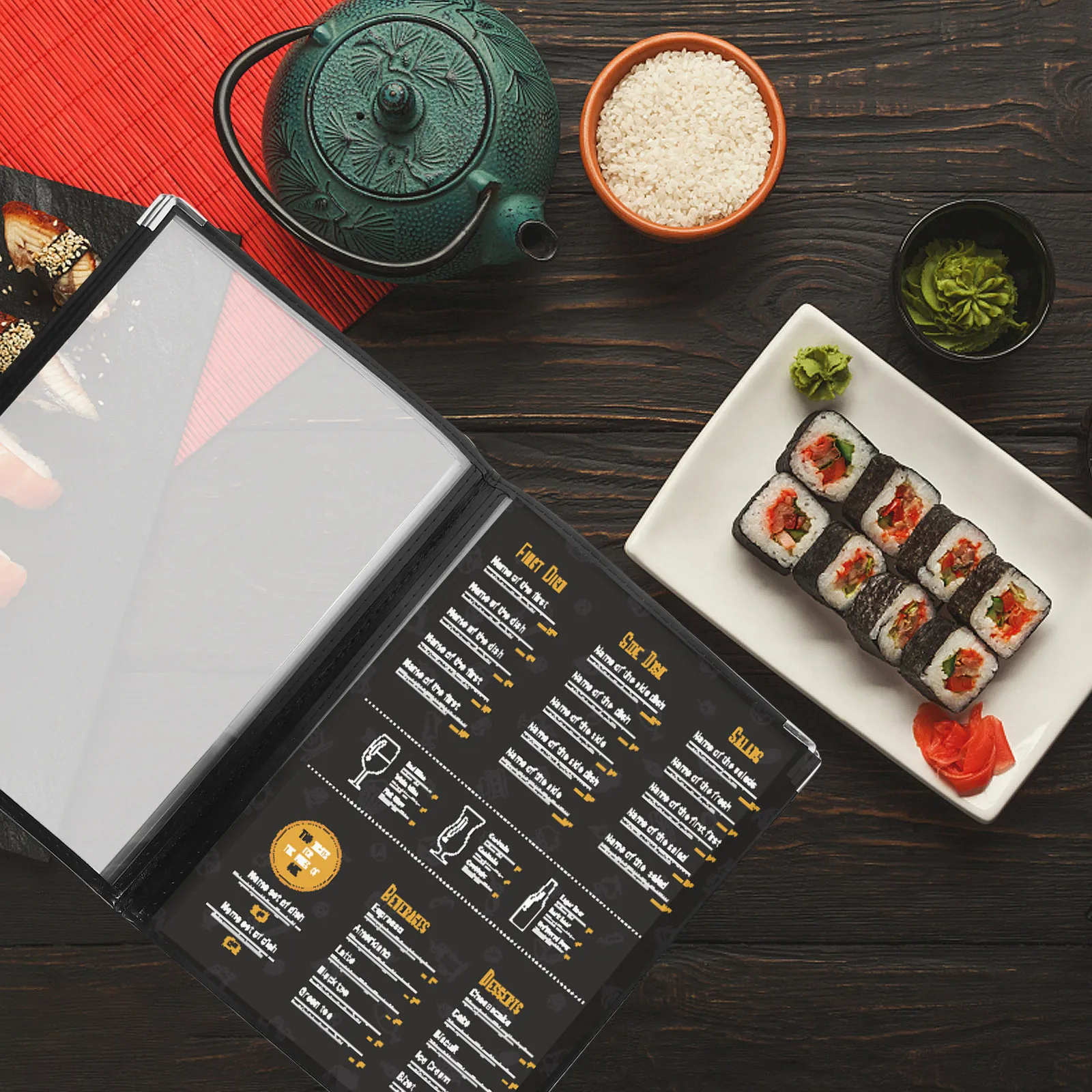 

Держатель для меню кафе в современном стиле, многостраничный, с удобным хранением, для меню напитков и блюд, профессиональный дизайн для гостиничного бизнеса