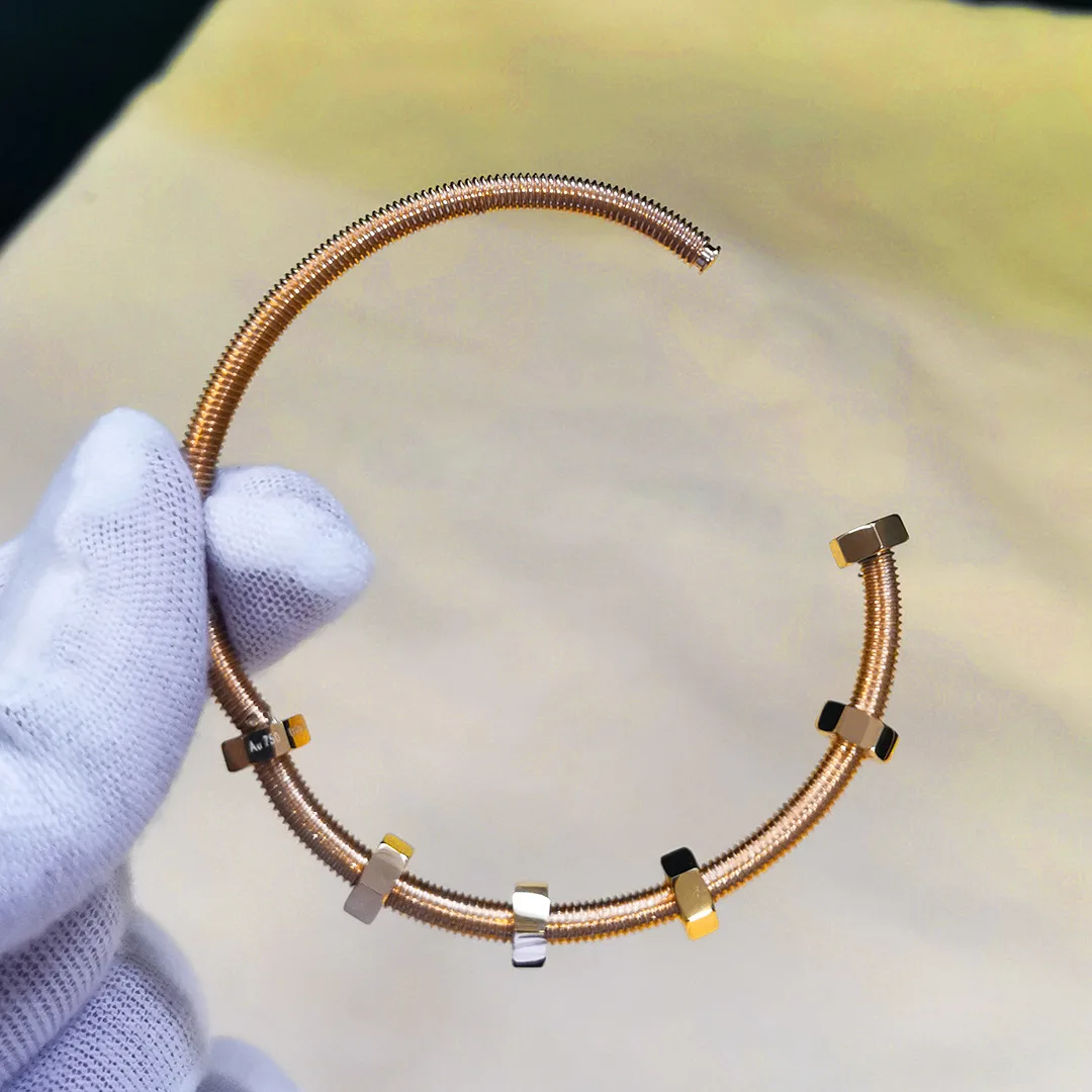 925 sterling silver spiral bracelet is women's fashion simple temperament luxury classic brand jewelry couple gift