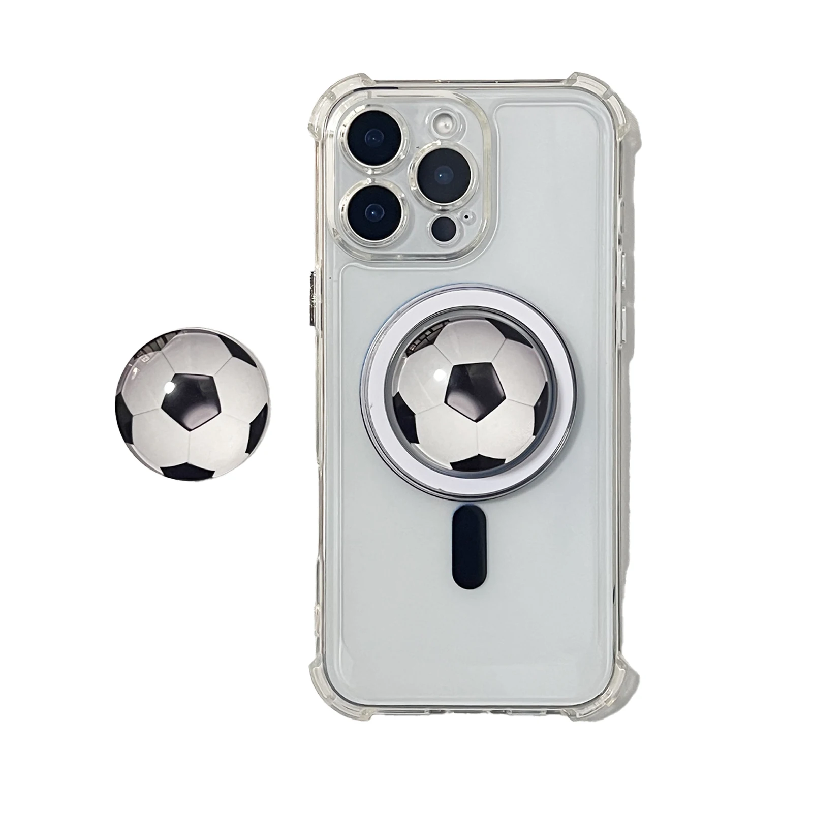 

Cute 3D Football Mobile Phone Holder For Universal Phone Case Magnetic Bracket For IPhone Griptok Grip Tok
