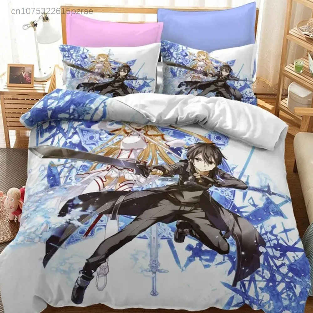 Anime Sword Art Online Bedding Set Duvet Cover Bedroom Comforter Covers Single Twin King ​Size Quilt Cover Home Textile